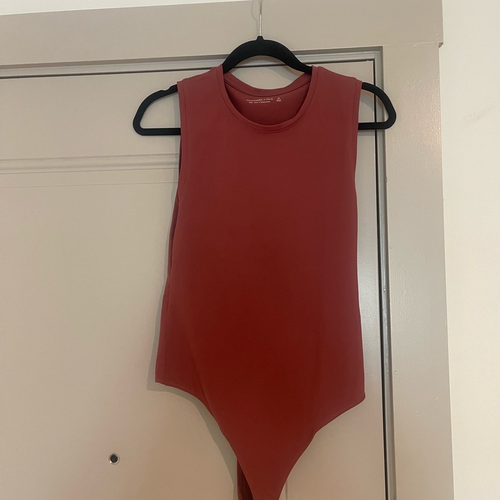 Burnt orange Abercrombie high neck body suit